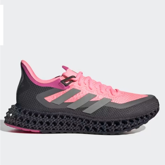 ADIDAS 4DFWD 2 RUNNING SHOES SZ 7 Beam Pink / Silver Metallic / Lucid Fuchsia - Picture 3 of 13